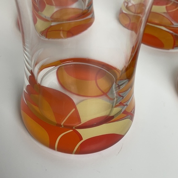 Retro Groovy Vintage  (Set of 4) High Ball Glasses - Picture 2 of 13